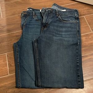 2 pair of dark old navy jeans.